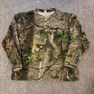 Liberty Realtree APG Camo Long Sleeve Mesh Shirt Mens Large WM Camouflage